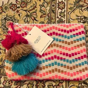 Jen & Co. Multicolor Patterned Clutch